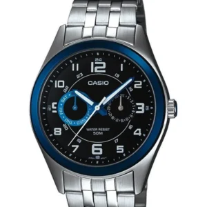 Casio General MTP-1353D-1B1VDF Silver Stainless Steel Band Men Watch