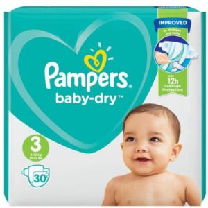 Pampers Size 3 Baby Dry Nappies 30 Pack 6 - 10kg
