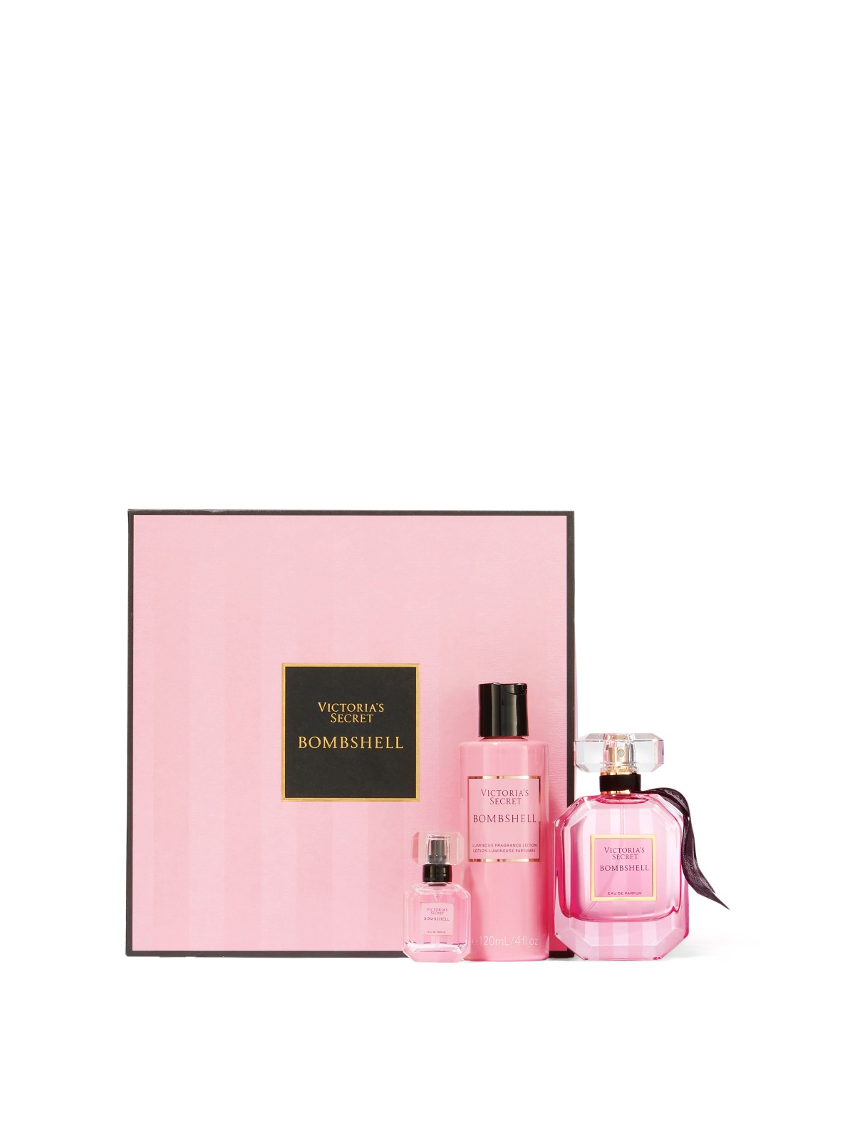 Victoria’s Secret Bombshell Gift Set – 50ml Eau de Parfum + 7.4ml Mini Perfume + 120ml Luminous Fragrance Lotion 1 Victoria’s Secret Bombshell Gift Set – 50ml Eau de Parfum + 7.4ml Mini Perfume + 120ml Luminous Fragrance Lotion