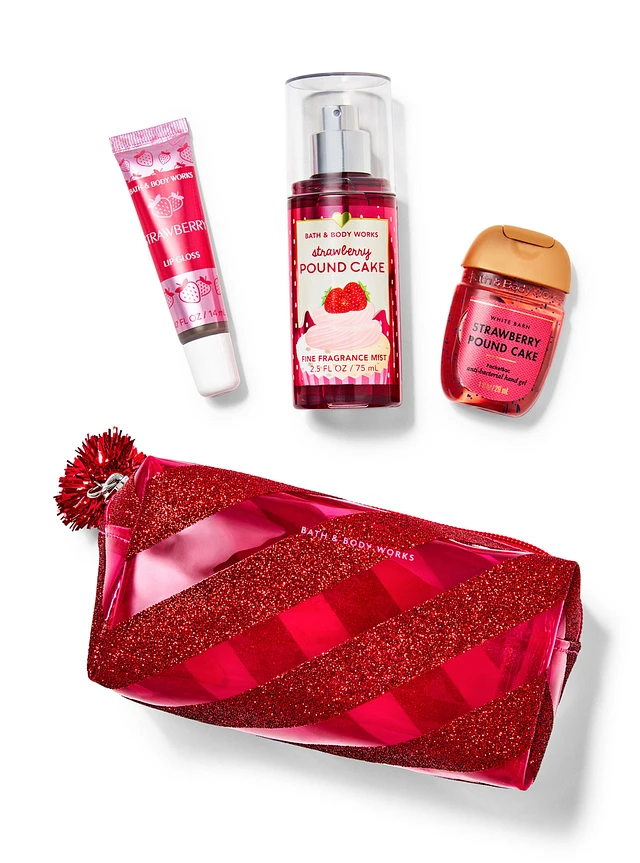 Bath & Body Works Strawberry Pound Cake Mini Gift Set